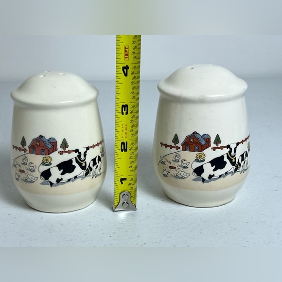 VTG Ceramic Barnyard Farm Animals Salt & Pepper Shaker Set Country Cottage Core - Picture 10 of 11